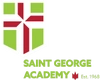 Saint George Academy logo with cross.